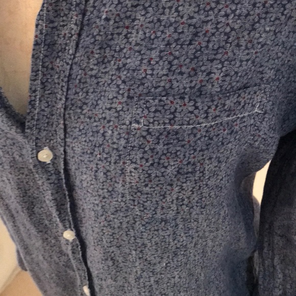 Frank & Eileen S 100% linen button down w pocket - Picture 2 of 7